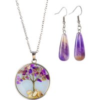 Schmuck-Set "Amethyst", 2-teilig