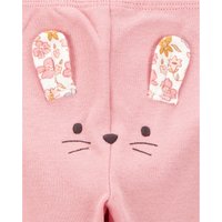 Carter's 3-tlg. Set Body kurzarm, Body langarm und Leggings Blumen Ringel Hase