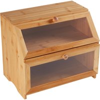 Brotkasten mit 2 Fächern, Holz