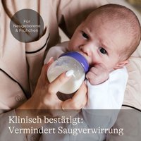 Lansinoh Babyflasche NaturalWave Sauger, Anti-Kolik-Weithals, 60ml