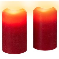 LED-Echtwachskerzen "zum Auspusten", 2 Stück