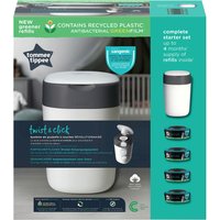 Tommee Tippee Twist & Click Windeleimer Twist & Click inklusive 4er-Pack Nachfüllkasetten