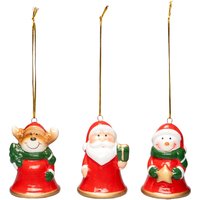Keramik-Hänger „Glöckchen", 3 Stück