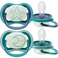 Philips Avent 2er-Pack Schnuller ultra air night, 6-18M