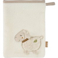 Fehn 2-tlg. Bade-Set Kapuzenbadetuch & Waschlappen fehnNATUR beige