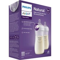 Philips Avent 2er-Pack Babyflasche Natural Response, 330ml, ab 3M