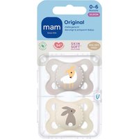 Mam 2er-Pack Schnuller Original Silikon, 0-6M