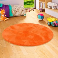 Pergamon Super Soft Kinder Hochflor Teppich Silky Kids Rund