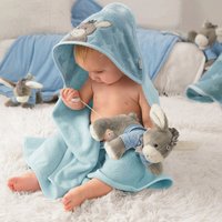 Sterntaler Kapuzenbadetuch 80x80 cm blau