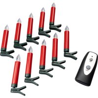 LED-Kerzen mit Fernbedienung, 10 Stück