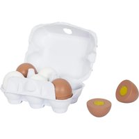 Solini Eier aus Holz 6er-Pack