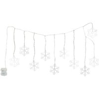 LED-Lichtervorhang „Schneeflocken“, 95 cm