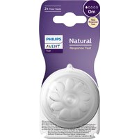 Philips Avent 2er-Pack Natural Response Sauger, Silikon, Stufe 1, ab Geburt