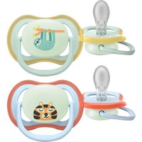 Philips Avent 2er-Pack Schnuller ultra air Nighttime, 0-6M