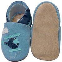 Hobea-Germany Krabbelschuhe Hubschrauber hellblau