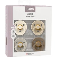 Bibs 4er-Pack Colour Schnuller Latex, 0-6M
