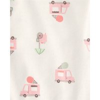 Carter's 3-tlg. Set T-Shirt, Body kurzarm und Shorts Ringel Eiswagen