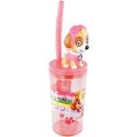 P:Os Paw Patrol Trinkbecher mit Strohhalm und 3D-Figur, 360 ml
