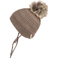 Sterntaler Winter-Strickmütze mit Bommel Fake Fur