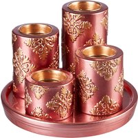 Kerzenteller "Adventszeit", 5-teilig