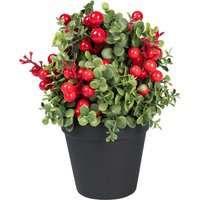 Deko-Kunstblumentopf "Beeren"