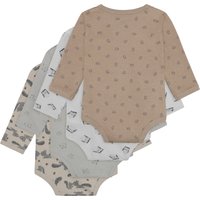 Pippi 4er-Pack Wickelbody langarm Tiere