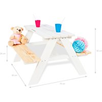 Pinolino Kindersitzgarnitur „Nicki für 4”, weiß