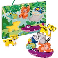 Ravensburger Play+ Magnetisches Holz-Fühl-Puzzle Dschungel