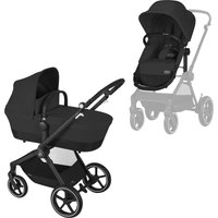 Cybex Gold Kombikinderwagen Eos Lux Trio-Set inkl. Babyschale Aton B2 i-Size schwarz
