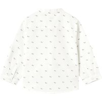 Mayoral Hemd langarm Stehkragen Leinenanteil Hunde