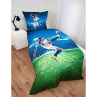 Herding Renforcé Wende-Bettwäsche Fußball 80x80 / 135x200 cm
