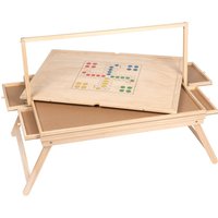 Puzzletisch mit Spielbrett-Deckel + LED-Licht