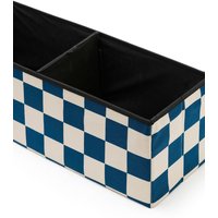Kids Concept Sitzbank mit Stauraum Karo blau