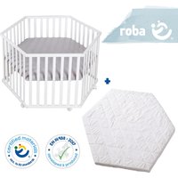 Roba Set Laufgitter inkl. Matratze roba Style grau