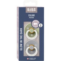 Bibs 2er-Pack Colour GLOW Schnuller Latex, 6-18M