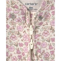 Carter's 2er-Pack Schlafoveralls mit Fuß Blumen Rippqualität