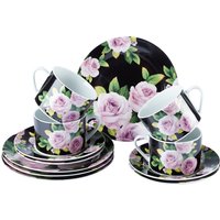 Kaffee-Service "Black-Rose", 12-teilig