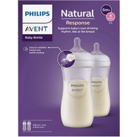 Philips Avent 2er-Pack Babyflasche Natural Response, 330ml, ab 3M