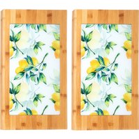 Abdeck- und Schneideplatte „Lemon“ klein, 2 Stück
