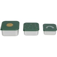 Lässig 3tlg. Set Edelstahl Snackbox Happy Rascals