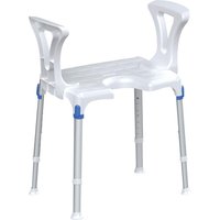 Duschhocker "laguna" mit Hygieneausschnitt & Armlehne