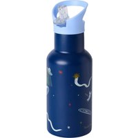 Studio Noos Edelstahl-Trinkflasche mit Strohhalm, 350ml