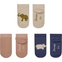 Sterntaler 3er-Pack Sneakersocken Safari