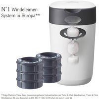 Tommee Tippee Twist & Click Windeleimer Twist & Click inklusive 6er-Pack Nachfüllkassetten