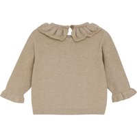 Minymo Pullover Rüschenkragen Blumen