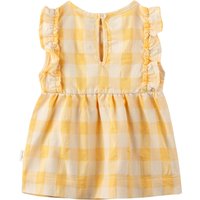 Sanetta Pure Kleid ohne Arm Karo Rüsche gelb