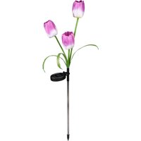 Solar-LED-Gartenstecker „Tulpe“, lila
