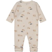 Feetje Schlafoverall mit Klappfuß Schafe Rippqualität