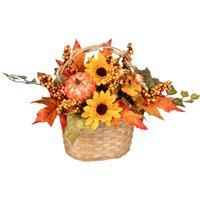 LED-Blumenarrangement "Herbstkorb"
