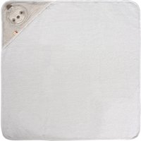 Fehn Kapuzenbadetuch grau